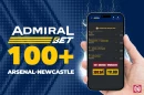 AdmiralBet 100+ tiket - Goleada, pobeda Arsenala i Odegard za kvotu 111,80
